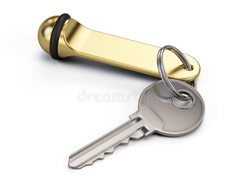 Hotel key isolated on white. Hotel key isolated on white