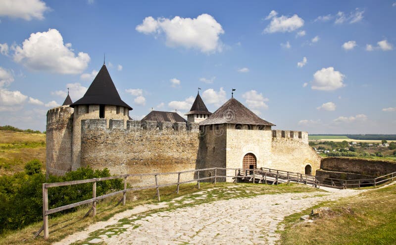 The Hotin Castle royalty free stock image