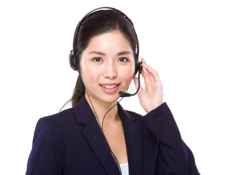 Support hotline worker stock image. Image of isolated 46904899