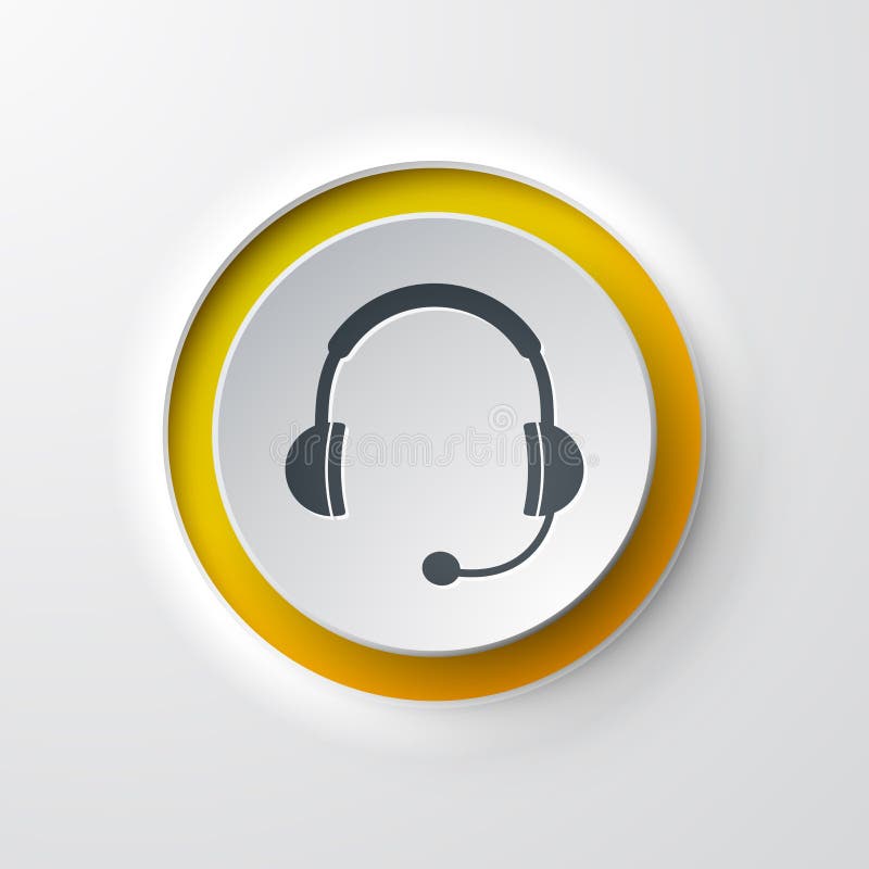 Hotline web icon push button royalty free illustration