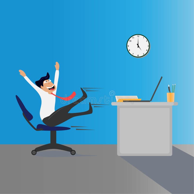 Houd op met het Werk het werk gelukkig concept royalty-vrije illustratie Houd op met het Werk het werk gelukkig concept royalty-vrije illustratie