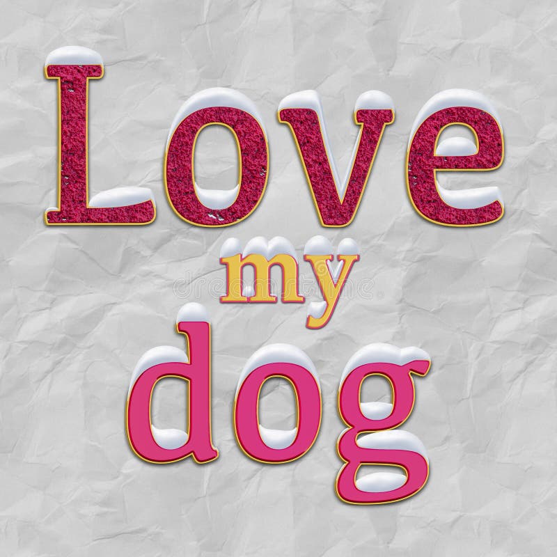 Houd van mijn Hond Illustratie vector illustratie Houd van mijn Hond Illustratie vector illustratie