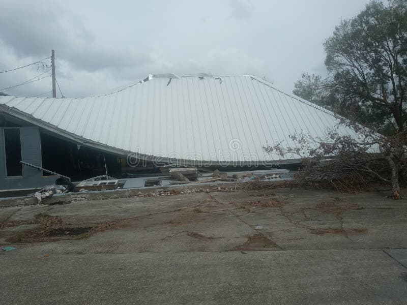 Houma, Louisiana Hurricane Ida Destruction Stock Photo Image of post