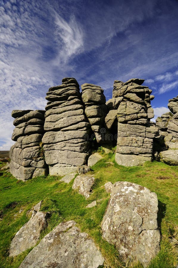 A sunny day at Hound Tor, in Dartmoor, Devon, UK. A sunny day at Hound Tor, in Dartmoor, Devon, UK.