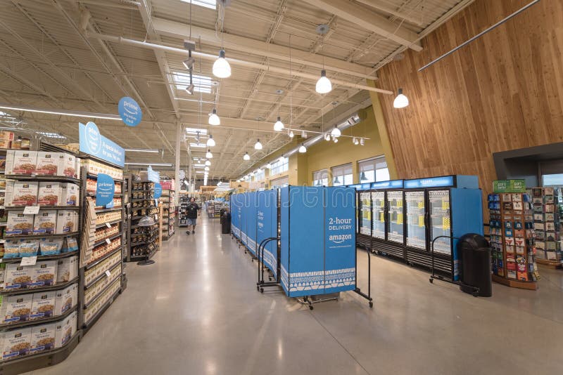 2-hour delivery service section at Whole Foods for Amazon Prime