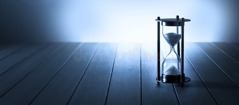 Hourglass czasu sztandaru tło