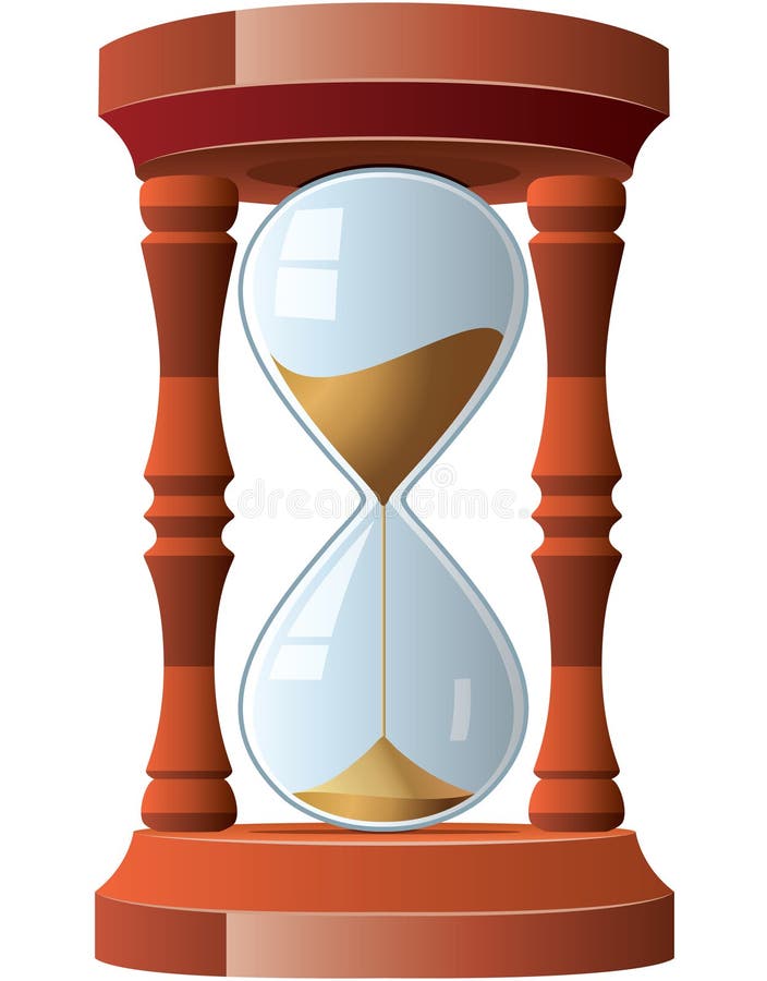 Hourglass rocznik royalty ilustracja