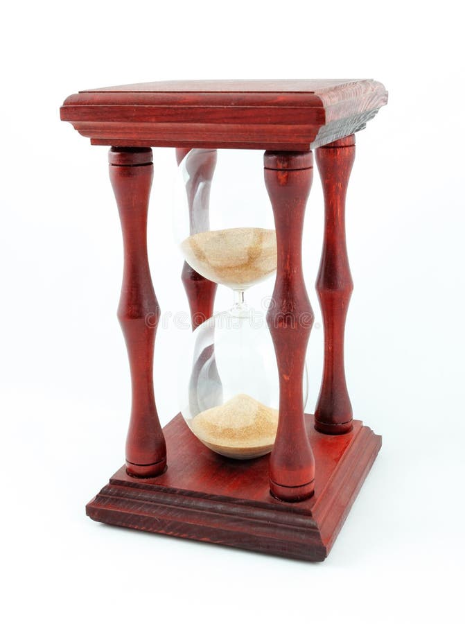 Hourglass, Sandglass Sand Timer Sand Clock Isolated White Stock Image