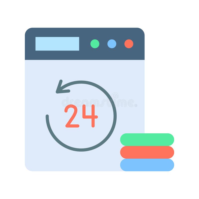 24 Hours Delivery icon vector image. royalty free illustration
