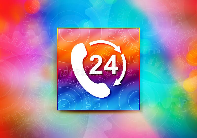 24 hours open phone rotate arrow icon abstract colorful background bokeh design illustration vector illustration 24 hours open phone rotate arrow icon abstract colorful background bokeh design illustration vector illustration