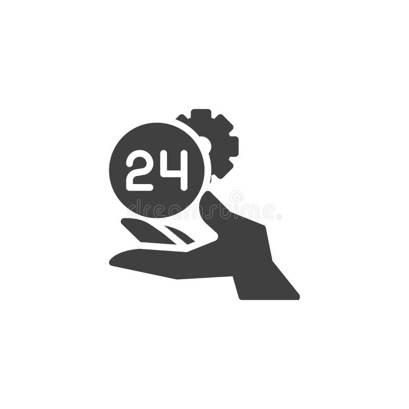 24 hours technical support service vector icon vector illustration 24 hours technical support service vector icon vector illustration
