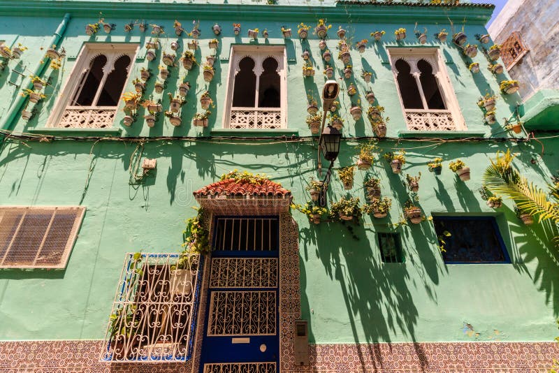 House Architecture of Tangier City, Morocco. Stock Image Image of paint, arabic 71300255