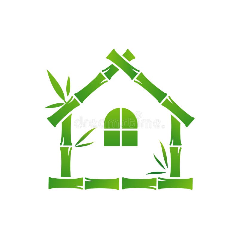 House of Bamboo Logo Vector Design Stock Vector Illustration of asia