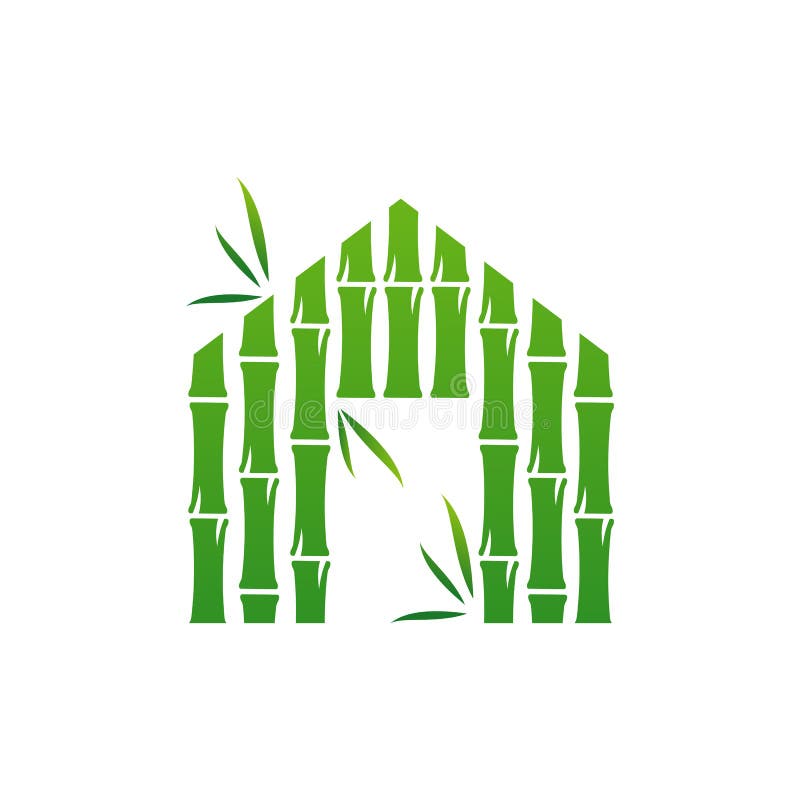 House Bamboo Logo Vector Template, Creative Bamboo Logo Design Concepts