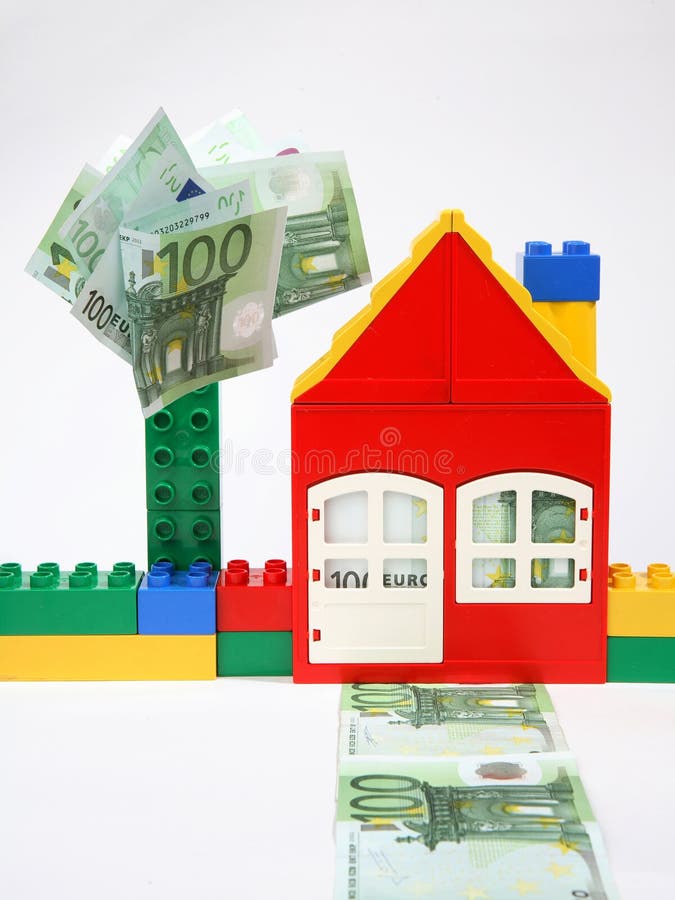 House with banknotes.