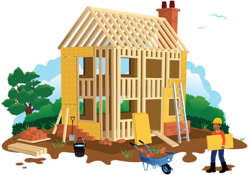 House building royalty free illustration