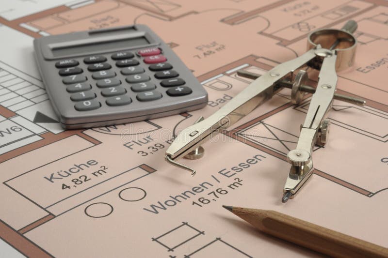 House building plan stock photo House building plan stock photo