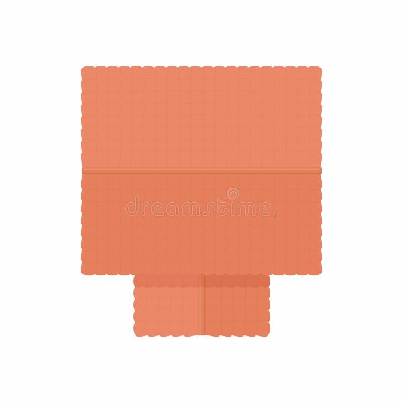 House Building Top View Icon, Cartoon Style Stock Vector - Illustration