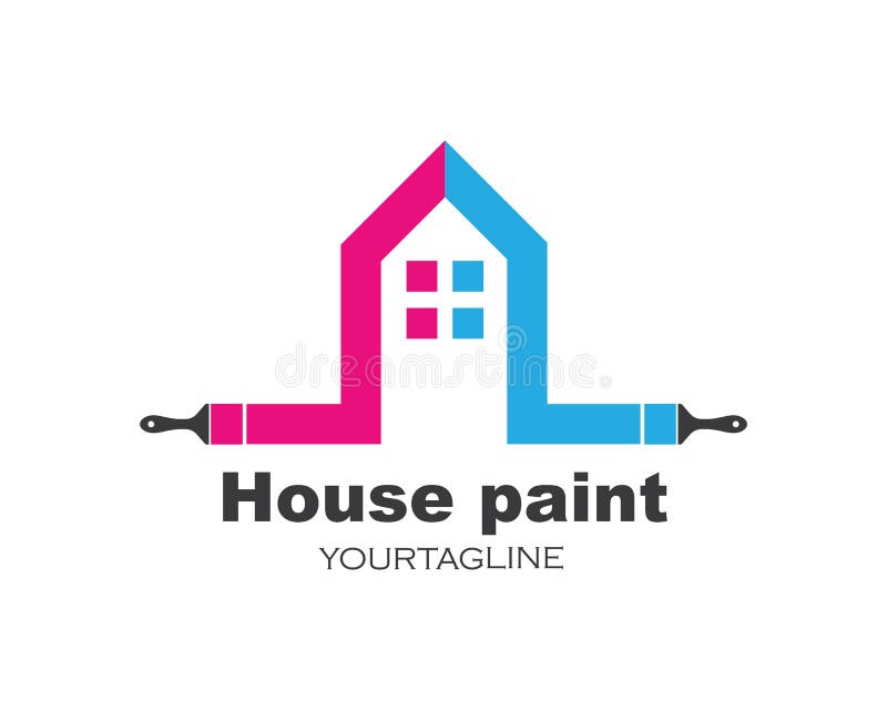 House,bulding Paint Logo Icon Vector Illustration Stock Vector ...