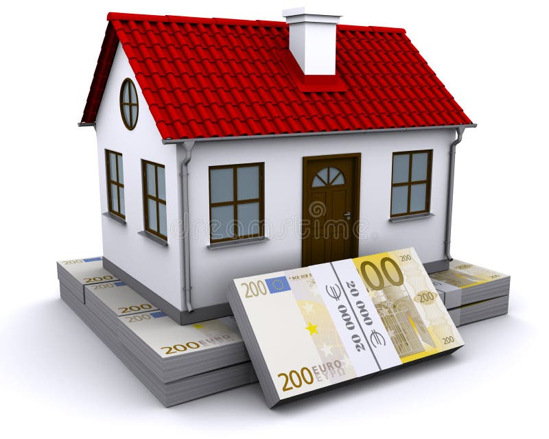 House on a bundle of euro