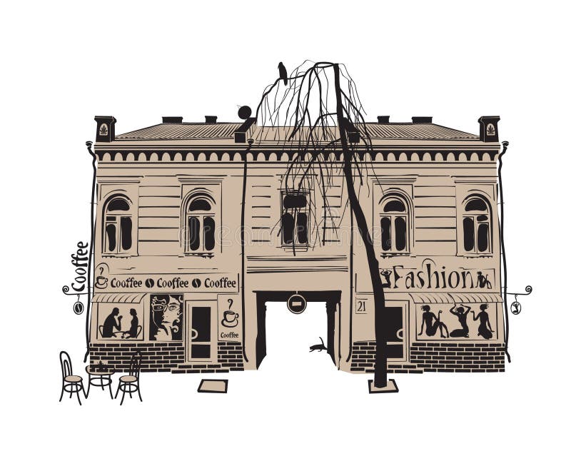 Coffee house stock vector. Illustration of romantic, cups 21968320