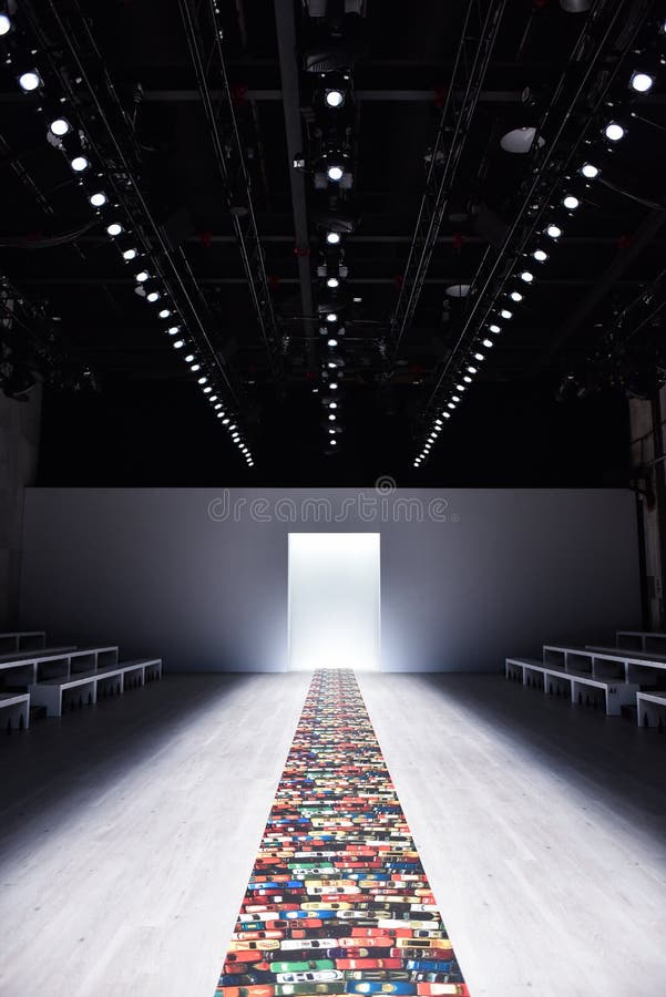 empty fashion show runway stage