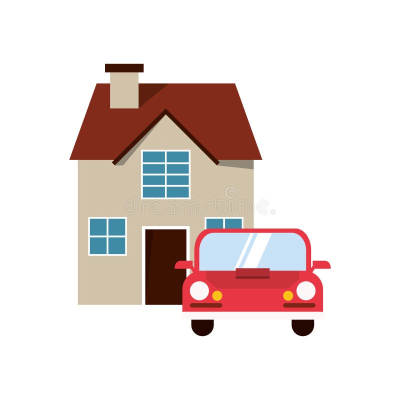 House and car icon stock vector. Illustration of furniture 80478781