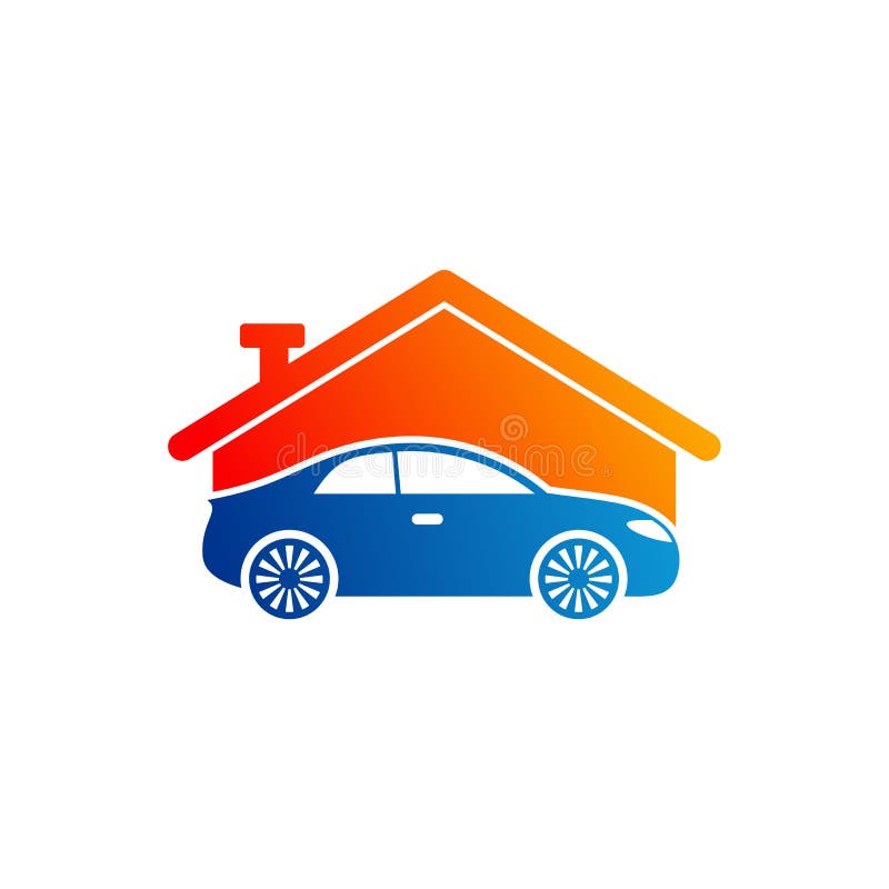 House Car Logo Vector Template, Creative Car Logo Design Concepts Stock