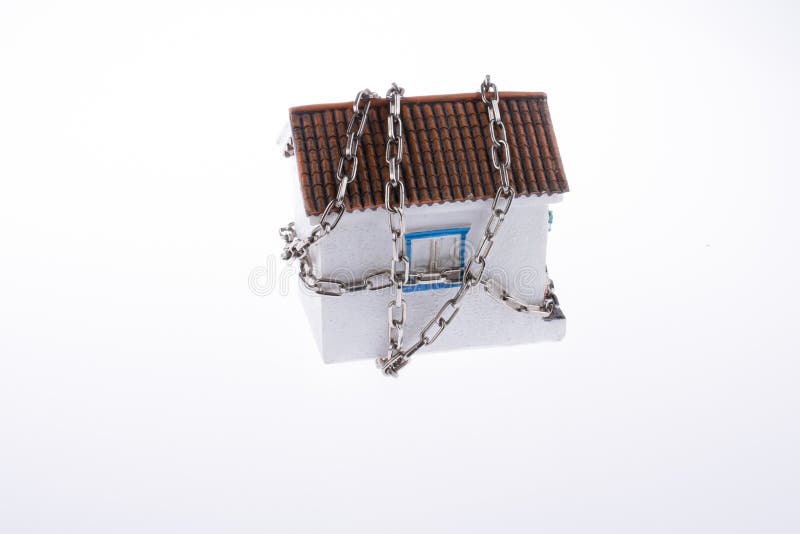 House in chains stock photo. Image of residence, chain 119274238