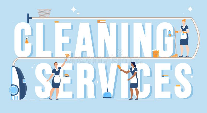 House Cleaning Company Flat Vector Ad Banner