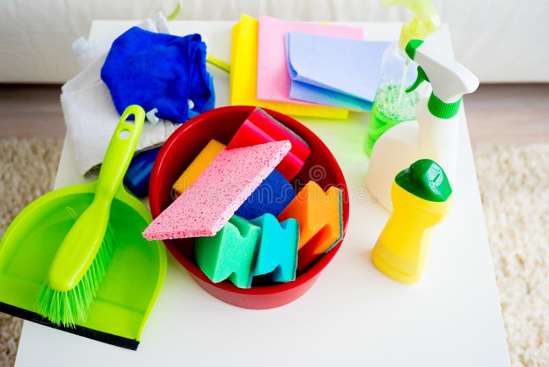 House cleaning products stock photo. Image of bucket 91953246