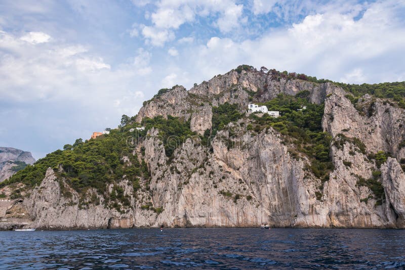 House on a Cliff on Capri Island Stock Image Image of italy, europe 88369591