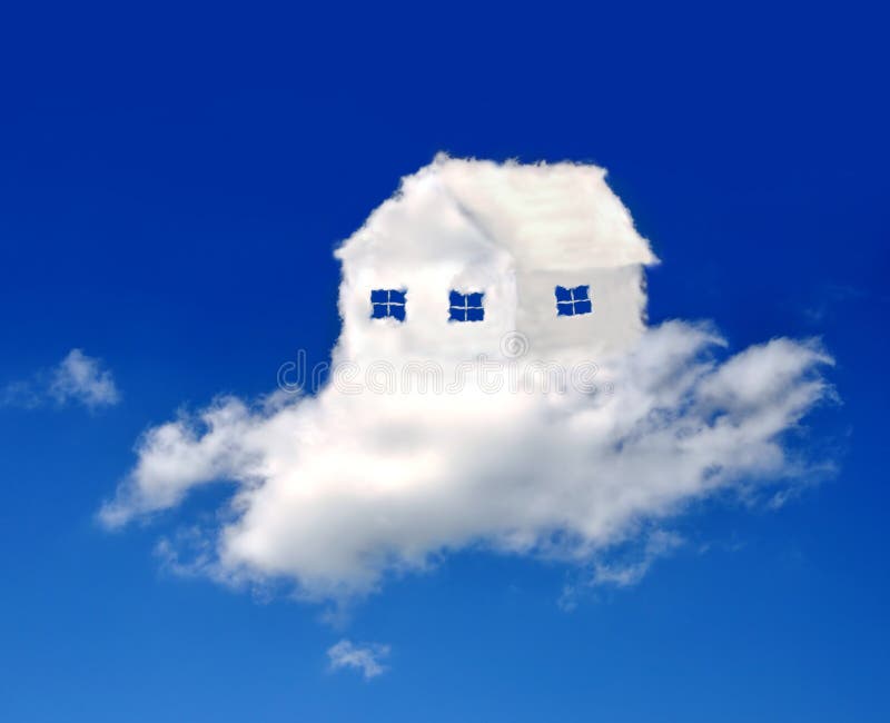 House in clouds