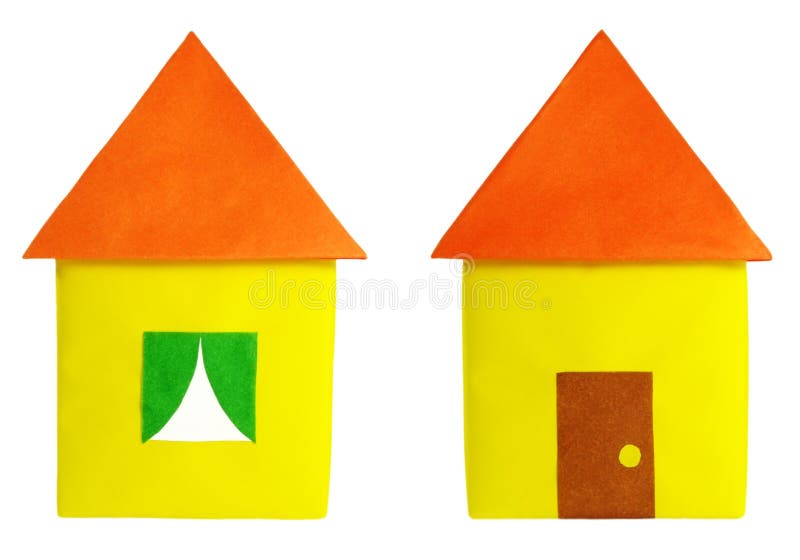 House Origami Recycled Papercraft Stock Image Image of isolated
