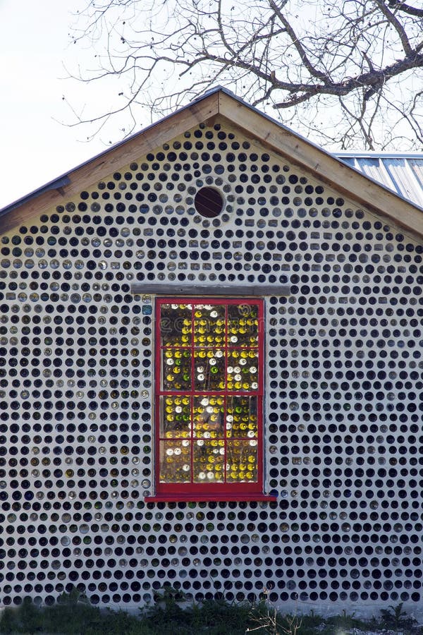 House Constructed with Empty Liquor Bottles Stock Image Image of plastic, decoration 143011855