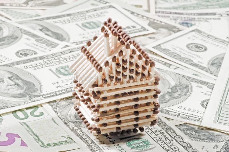 House on the dollar bills stock photo. Image of money 26638652