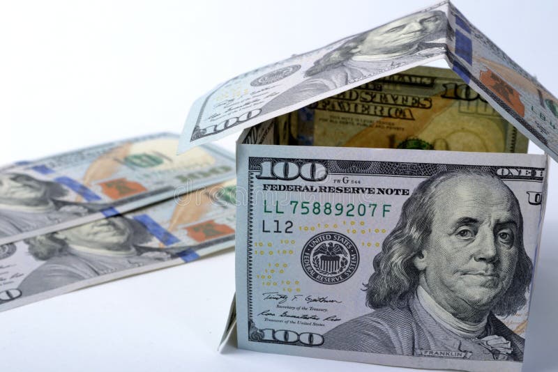 House of 100 dollars stock photo. Image of financial 113893448