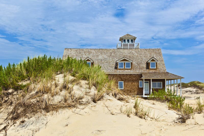 House in the dunes stock image. Image of beautiful, nature 35782587
