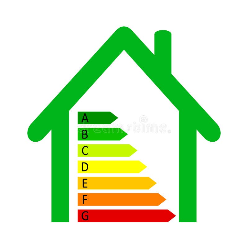 House energy classification - vector royalty free illustration