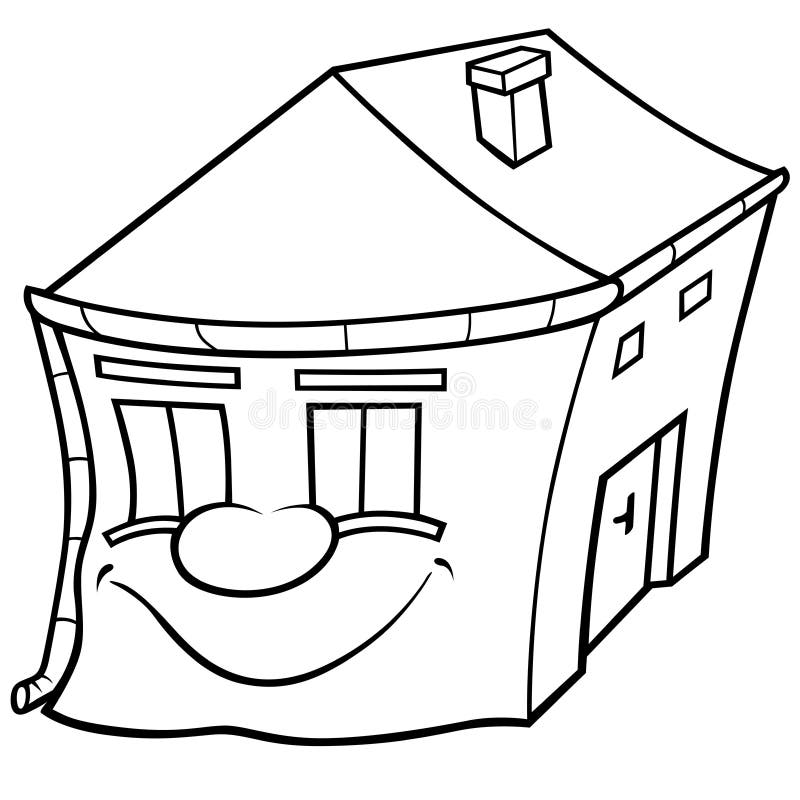 Download House with Face stock vector. Illustration of illustration - 18172938