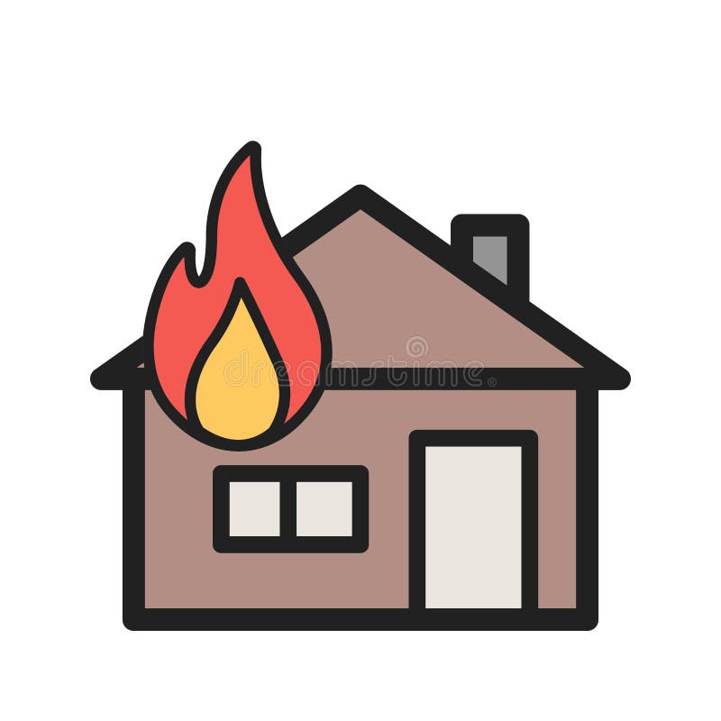 House on Fire stock vector. Illustration of flame, water - 94219267
