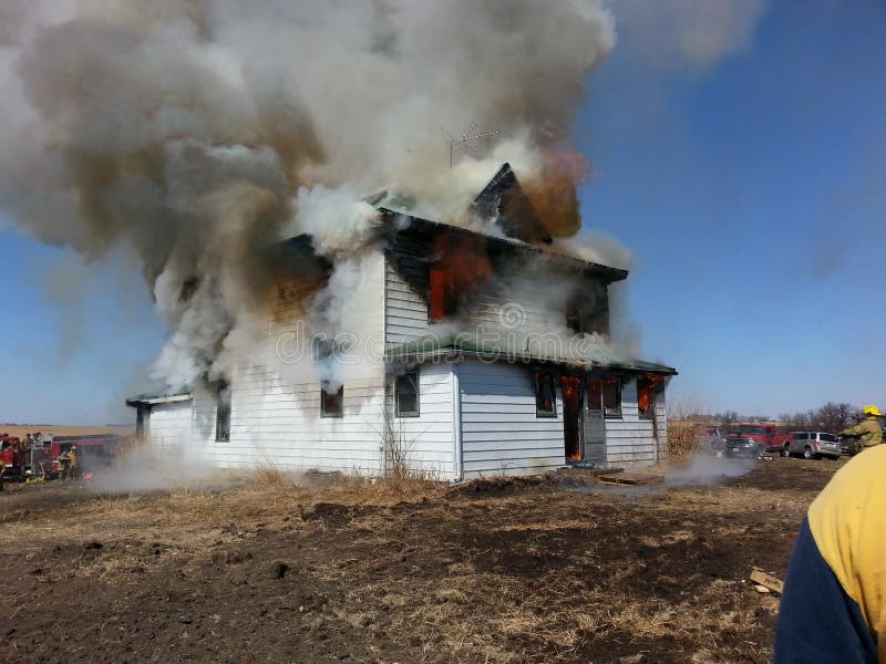 Burn House Cause By Stove Explosion Editorial Stock Image Image of