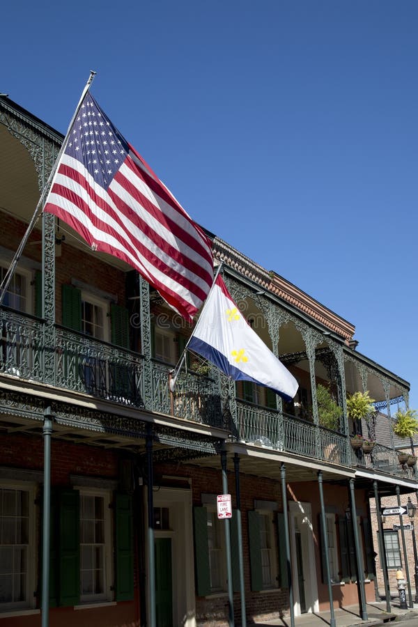 Flag Of New Orleans, Louisiana, With A Vintage And Old Look Stock Photo,  Picture and Royalty Free Image. Image 56344756.