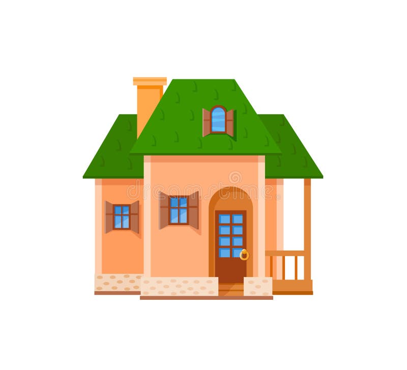 House Flat Icon Stock Illustration Illustration Of Cartoon 96099168
