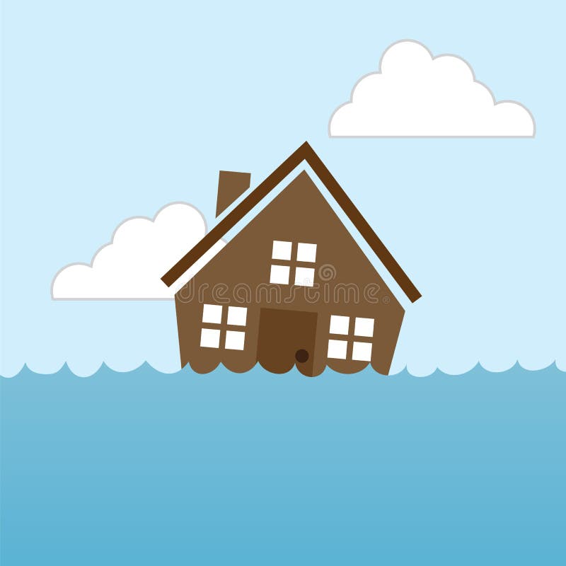 House Flood stock illustration