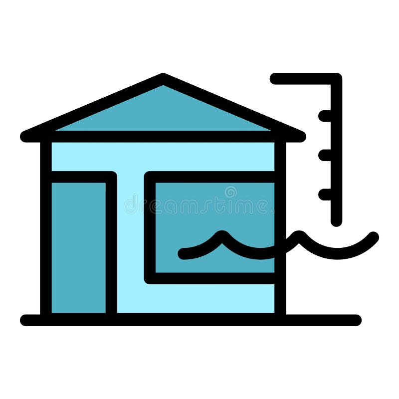 House flood icon vector flat vector illustration