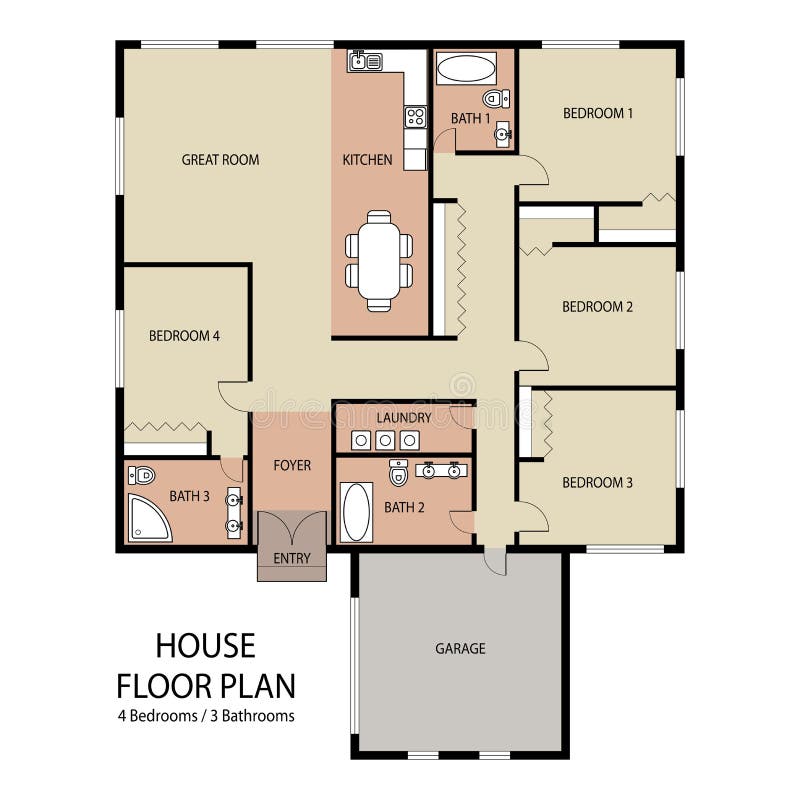 House Floor Plan Garage Stock Illustrations 1 266 House Floor Plan Garage Stock Illustrations Vectors Clipart Dreamstime