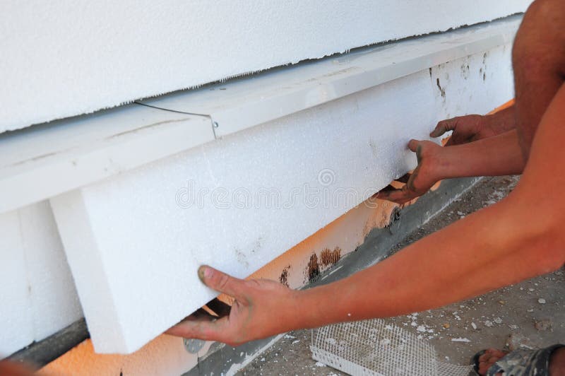 House Foundation Insulation with Foam Board. Foundation Insulation