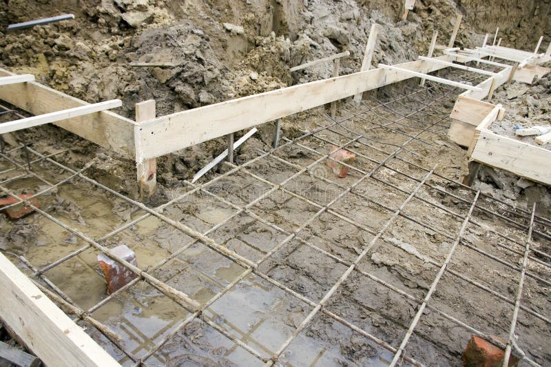 House foundations detail stock photo. Image of base, detail 5018700