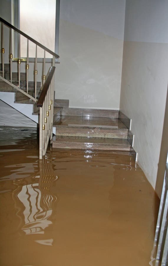 House fully flooded during the flooding of the river